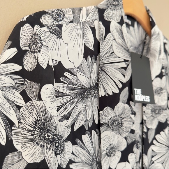 NWT The Kooples Romantic Garden Tie Neck 100% Silk Blouse Size S - Picture 6 of 9